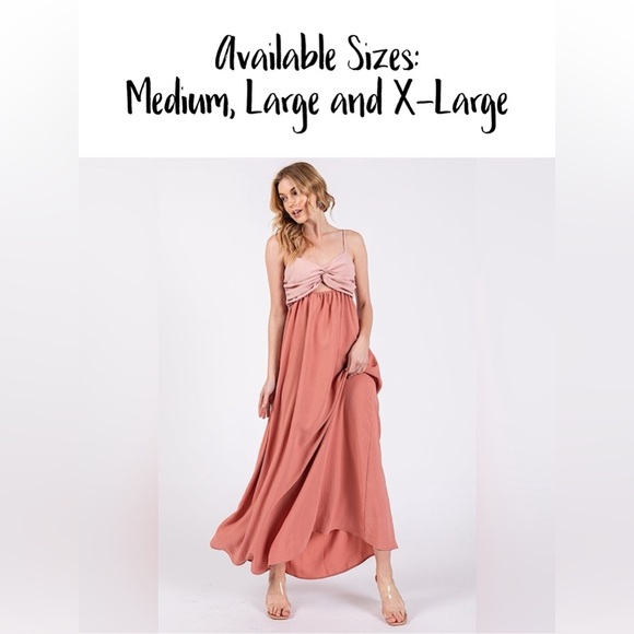 NIP-Color Block Sleeveless Midi Dress - Picture 1 of 6